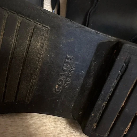Coach Black Winter Rain Boots with Lace-Up Detail - Picture 8 of 8